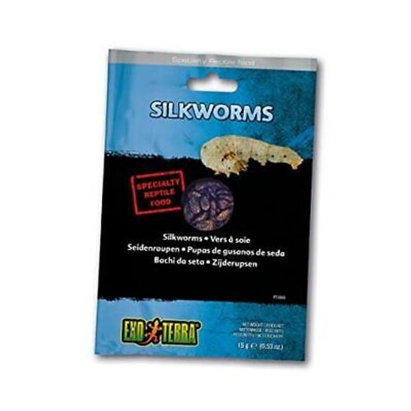 Vacuum Packed Reptile Food, Insects for Reptiles 1 Count (Pack of 1) Silkworms