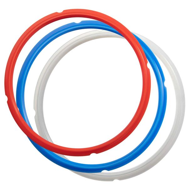 SiCheer Sealing Ring Silicone Gasket Accessories Compatible with Ninja Foodi 6.5 Quart and 8 Quart Rubber Sealer Replacement for Pressure Cooker and Air Fryer, Pack of 3, Sealing Ring-Ninja Foodi