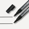 SIGEL GL177 Chalk Marker 20, round-tip 1-2 mm, Black, 2 Pieces