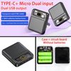DIY Power Bank Box Flat Head Battery Charger Outer Case Dual USB Output Plastic Shell Box LCD Display