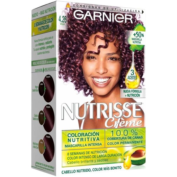 Garnier Nutrisse Creme Coloración Permanente Con Mascarilla Nutritiva De Cuatro Aceites - Violín 4.26