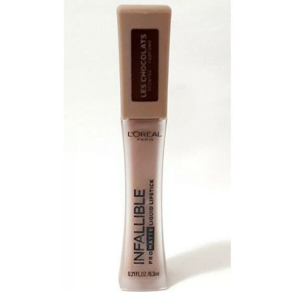 L'Oreal Pro Matte Les Chocolats Scented Liquid Lipstick Sweet Tooth # 844 New!
