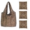 UILYNIU 3 Pack Large Lightweight Foldable Reusable Shopping Bag (Brown)