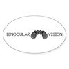 CafePress Binocular Vision Sticker Oval Car Bumper Sticker(10-Pack)