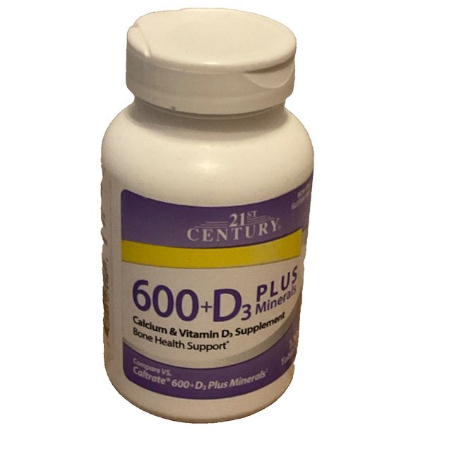 Calcium 600 + D3 Plus Minerals Supplement Gluten Free 120 tablets Exp 5/26