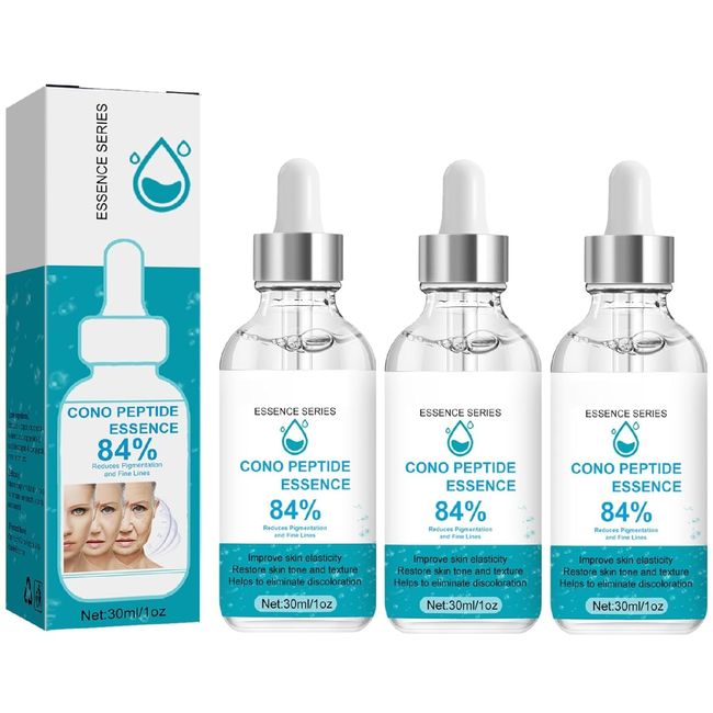 LUXDEEP 3pcs Cono Peptide Essence,Cono Peptide Essence Anti-Aging Wrinkle Serum,Cono Peptide Essence Anti-Aging Wrinkle Serum Instant Lifting Face Skin Care Moisturizing Facial Serum