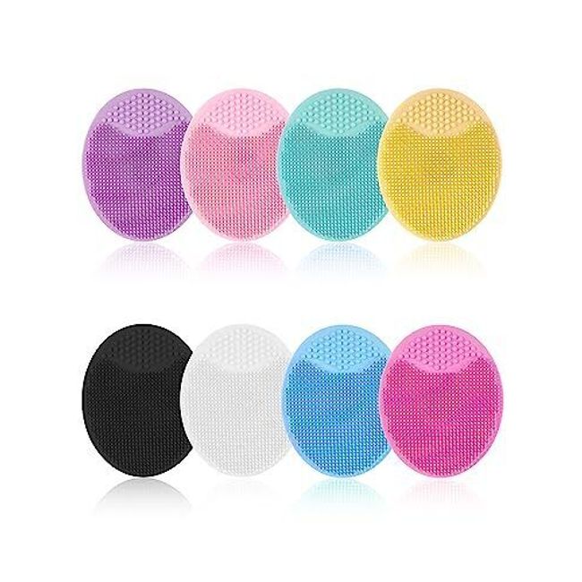 8 Pcs Silicone Face Scrubber Exfoliator Face Cleansing Brush for Deep Cleansing