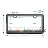 Germany Custom Made Black Metal License Plate Frame  +Screw Caps