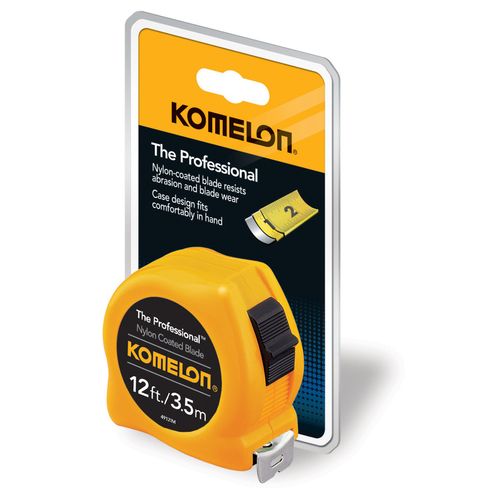 Komelon 4912IM The Professional 12-Foot Inch/Metric Scale Power Tape, Yellow