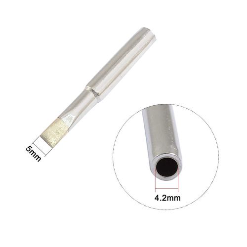 sourcing map Replacement 900M-T-S3 5mm Chisel Width Soldering Iron Tips 5 Pcs