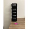 Pack of 4 & 5 Stackable Storage Baskets Plastic Stacking Basket Set, Household Stackable organizer (Pack of 5, Cream)