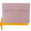 petofqq 5 PCS Pink Plastic Envelope, A4 Flat Document Holder, with Snap Button Closure PP Material, for Office Learning