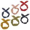 Lurrose 6pcs Twist Bow Wired Headbands Scarf Wrap Wire Hairband Hair Accessory for Women Girls (Random colours)