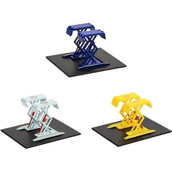 Automotive "Double Scissor Lifts" Set of 3 pieces Series 1 1/64 Diecast Models b