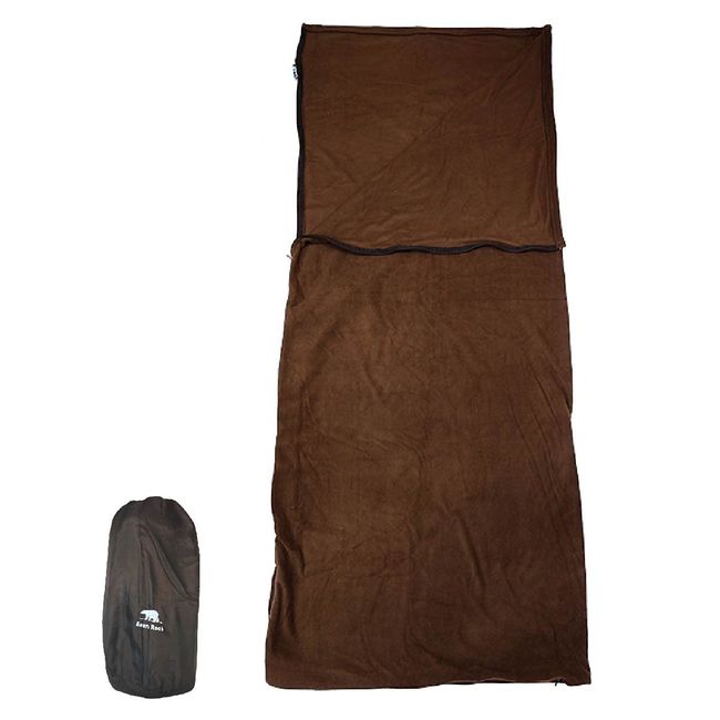 Bears Rock IF-201K Bears Rock Sleeping Bag, Inner Shruff Fleece (Brown), Walnut