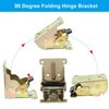 suiwotin 4pcs Folding Bracket, Self Locking Hinges 90 Degree Foldable Brackets, Heavy Duty Lock Extension Support Angle Braces for Folding Table, Workbench, Bed Legs (Bronze)