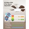 Ceiling Fans with Lights, 30 Inch Low Profile Ceiling Fan with Light and Remote,