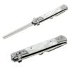 Etrading 9" Wood Handle Spring Push Button Folding Comb Hair Styling Pocket Carrying White