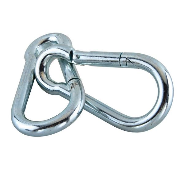 2 x Carabiner Hooks with Snap Hooks, Assorted Sizes, 60mm x 6mm