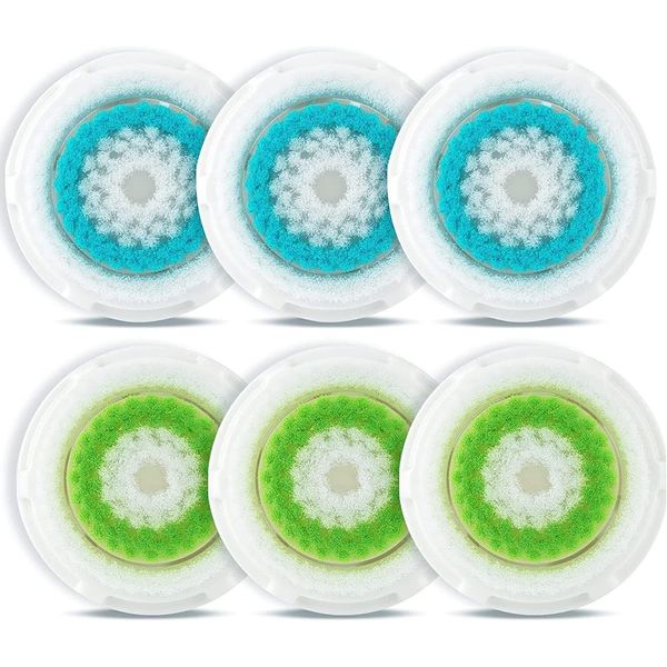 Facial Cleansing Brush Heads Replacement Cleaning Tool (6 Pack) Fit's Mia 1,2,3