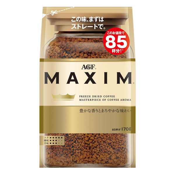 AGF Maxim Bag Instant Coffee [Eco Pack Refill] 6.0 oz (170 g), (x 1)