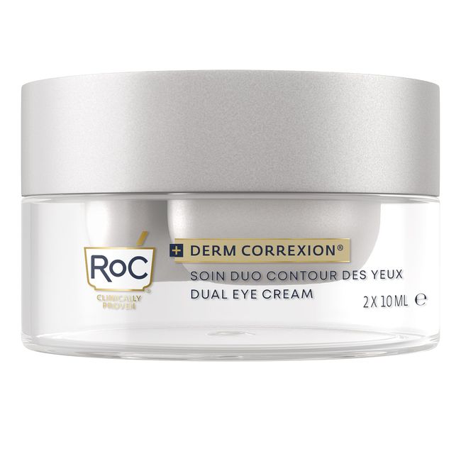 RoC - Derm Correxion Duale Augencreme - Hochentwickelte Retinol-Peptide - Hypoallergen - Strafft und mindert sichtbar feine Linien - 10 ml