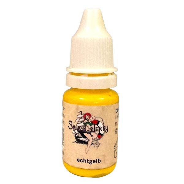 SAILOR JERRY ECHTGELB 10ml - vegan - deutsche Tattoofarbe mit Zertifikat - INKgrafiX® IG03980 Tattoo INK Gelb Yellow