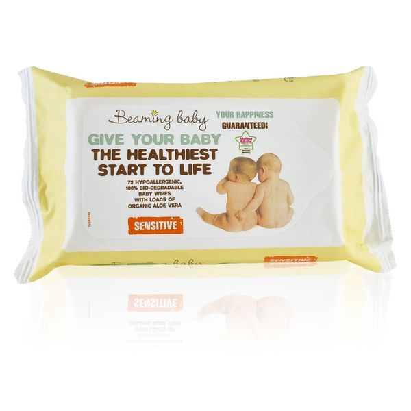 Beaming Baby | Organic Baby Wipes Unscented | 1 x 72