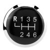 Bediffer Gear Shift Knob Cover, Round, Black + Silver, ABS Plastic, 100%, Classic, Car Accessory
