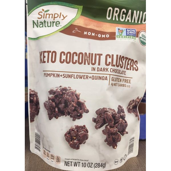Organic Keto Coconut Clusters - 10 oz ( Dark Chocolate)