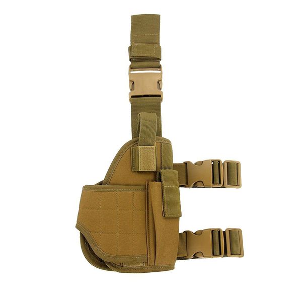 EKIND Adjustable Tactical Leg Holster Compatible for Nerf Elite Series Blaster (Brown)