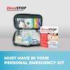 BloodSTOP-Hemostatic Dressing: Controls Bleeding Fast, Natural, Plant-Based Wound Dressing, Cuts, Road Rash, Abrasions, Nosebleeds, Bleeding Control Kit, Stop The Bleed Kit - Safe for All Ages, 10 Ct