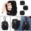 BLACK TACTICAL MOLLE PACK, EDC MULTI-PURPOSE BAG, UTILITY POCKET, HIKING, BELT.