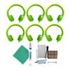 Hamilton Buhl Flex Phones Foam Headphones Green 6 Pack and Accessory Bundle
