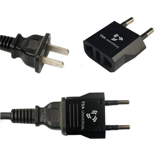 United States to Tunisia Travel Power Adapter to Connect North American Electrical Plugs to Tunisian Outlets for Cell Phones, Tablets, eReaders, and More (2-Pack, Black)