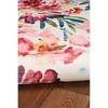 Linon Washable Gatlin Polyester 3'x5' Rug in Raspberry Red