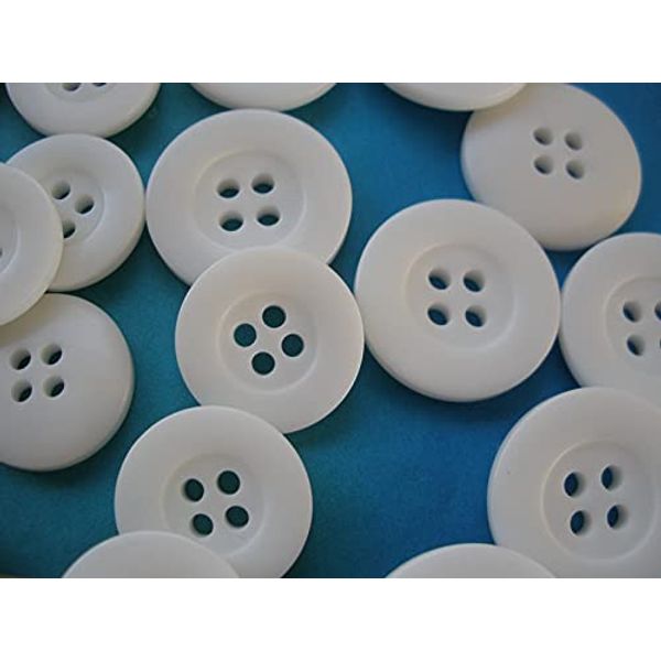 Bulk Matte White mKET Buttons 18MM 28L Suit Shirt Buttons Sewing 36 Piece Lots Craft Bridal Embellish Chalk White Headband Ear Saver
