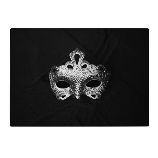 Mask Black Silver White Kitchen Worktop Protector Saver Glass Chopping Board
