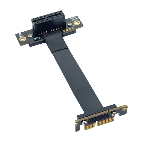 10Gtek PCIE 3.0 Extension Cable X1 to X1 Male to Female Slot 90°to 90° Riser Cable Riser Card Extender Cable Anti-interference EMI Material 30cm (P311MF5530)