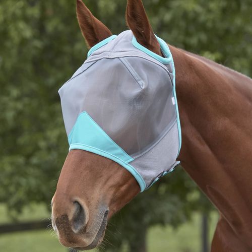 WeatherBeeta ComFiTec Deluxe Fine Mesh Mask, Grey/Turquoise, Full