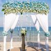 10ft 4 Post Heavy Duty Wedding Backdrop Stage Stand Canopy Tent White Modern