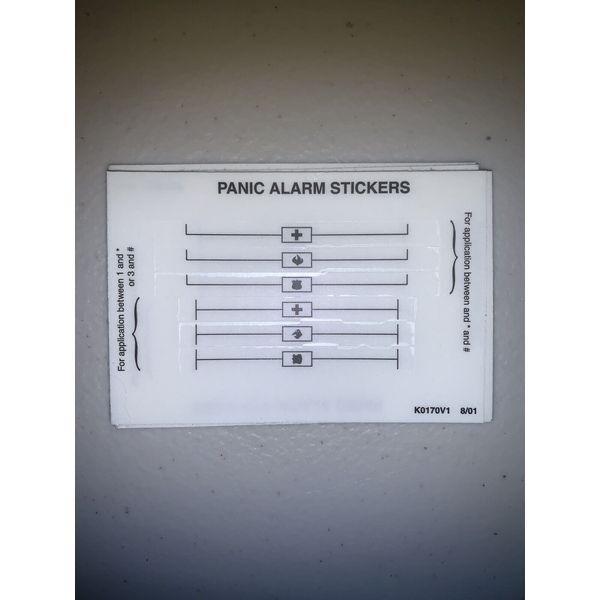 NEW Honeywell Ademco Keypad Panic Stickers 6150 6160 ++