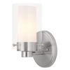 Livex Lighting 1541-91 Manhattan 1-Light Brushed Nickel Bath Vanity,