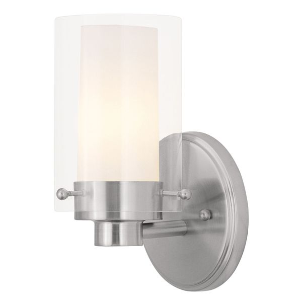 Livex Lighting 1541-91 Manhattan 1-Light Brushed Nickel Bath Vanity,