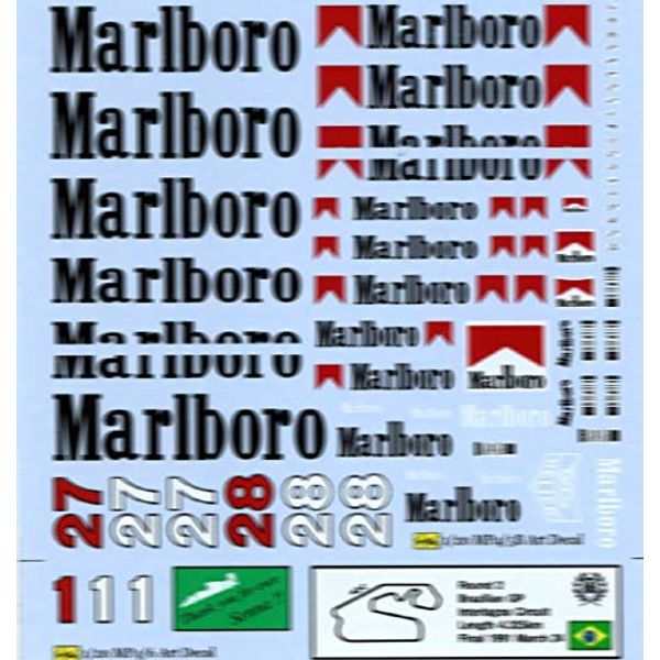 1/20 MP4/6 Art Decal Map