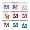 Glitter Acrylic Letter M Keyring/Bag Charm (Gold)