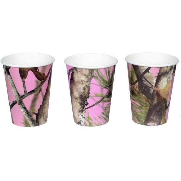 Havercamp 8 Count Pink Camo Party Cups | Next Vista Pattern | Bridal Themed Events, Bachelorette Party, Mother's Day, Baby Shower