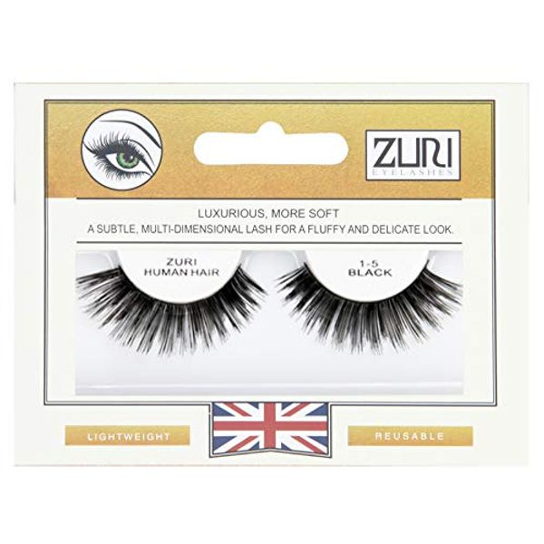ZURI Fauxmink False Eyelashes | Natural False Lashes | False Eyelashes Natural Look | Thick Eyelashes With Lash Applicator | Natural Eyelashes with Glue | Mink Eyelashes Style #1-5