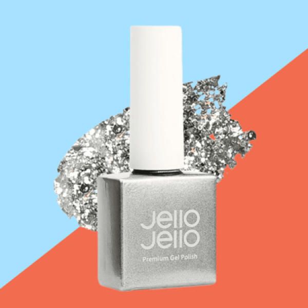 Jello Jello Manicure Glitter Gel Nail Polish JG-30 Metallic Silver_MC