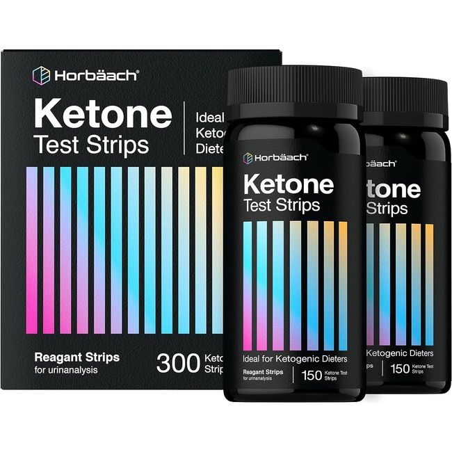 Ketone Test Strips 300 Count Urine Reagant Strips for Urinalysis 2 Pack Horbaach